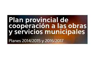 Plan provincial de cooperación a las obras y servicios municipales