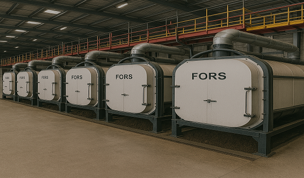Planta automatizada de compostaje / maduración de la fracción FORS mediante reactores cerrados en Ecocentral Granada, T.M. Alhendín (Granada)