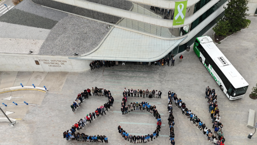 Un gran mosaico para conmemorar el "25N"