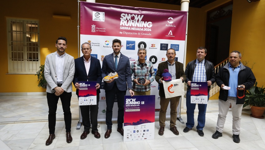 Diputado de Deportes de la Diputación y el delegado de Deportes de la Junta presentan Snow Running