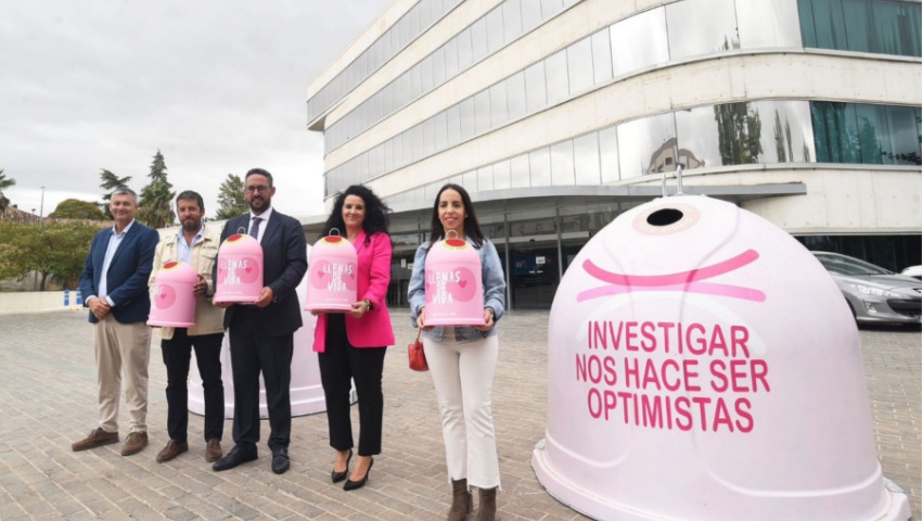 Diputación apoya la investigación del cáncer de mama con la campaña "Recicla Vidrio por Ellas"