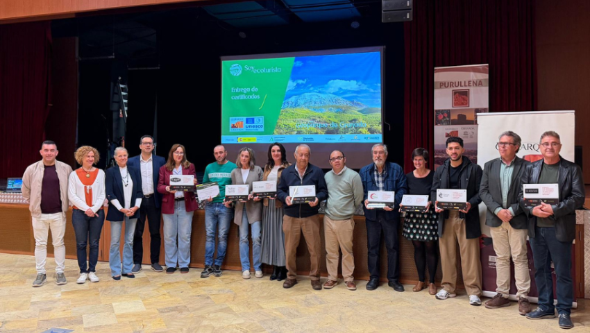 El Geoparque de Granada entrega las acreditaciones del Club de Ecoturismo en España a 12 empresas del sector turístico y agroalimentario