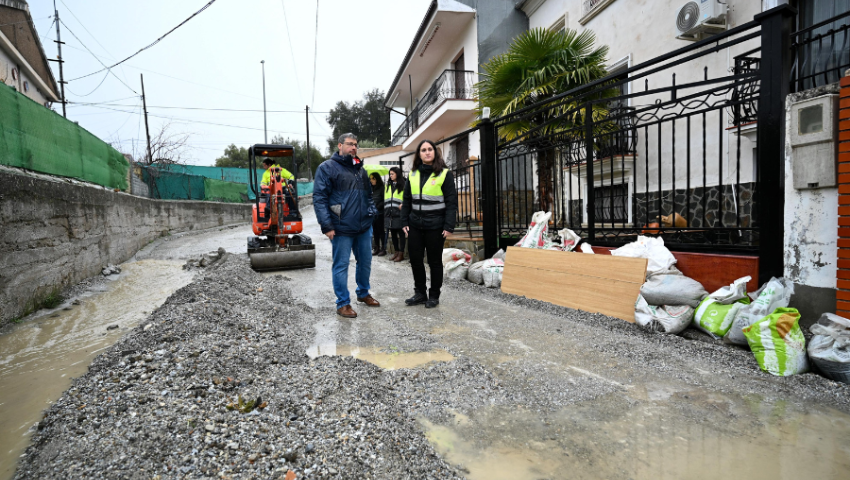 Huétor Tájar y Beas de Granada continúan con las tareas de limpieza tras el paso del temporal