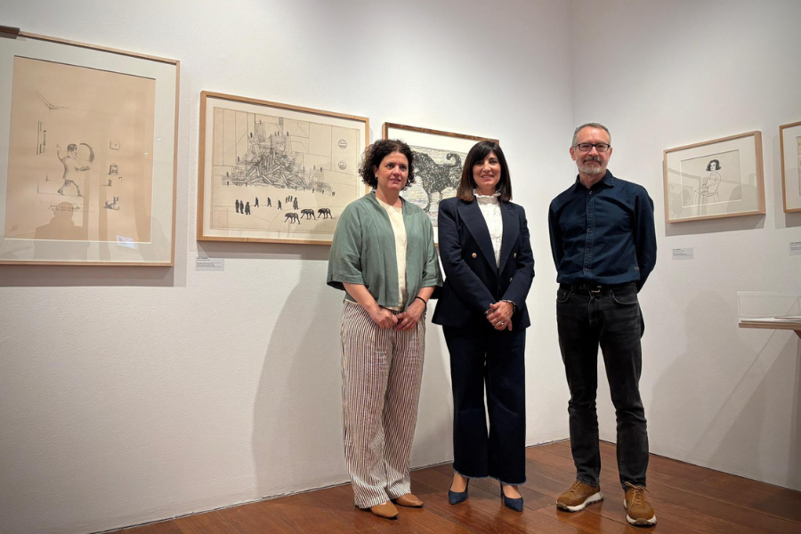 El Centro José Guerrero acoge una exposición dedicada al famoso caricaturista e ilustrador Saul Sateinberg