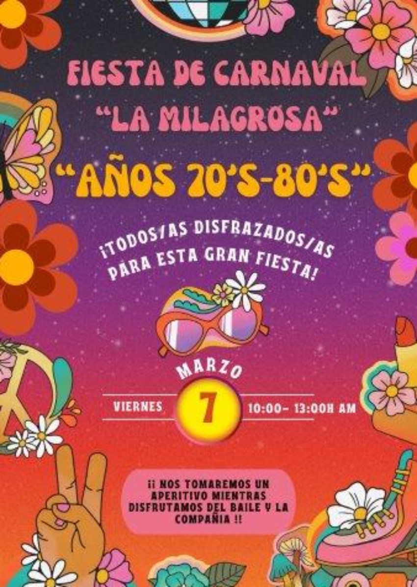 FIESTA DE CARNAVAL "LA MILAGROSA 2025"