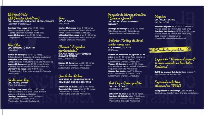 20º FESTIVAL INTERNACIONAL DE TÍTERES Y OBJETOS. "EL RINCONCILLO DE CRISTOBICA"
