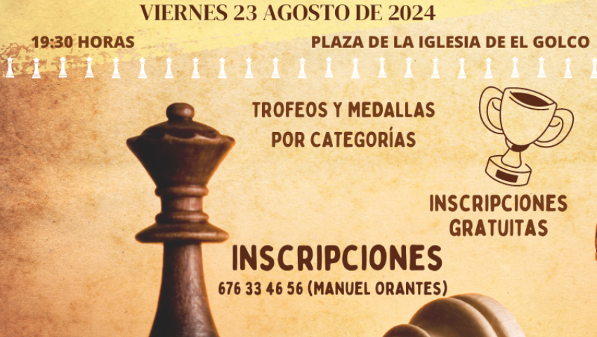 III CONCURSO DE AJEDREZ DE EL GOLCO. ALPUJARRA DE LA SIERRA