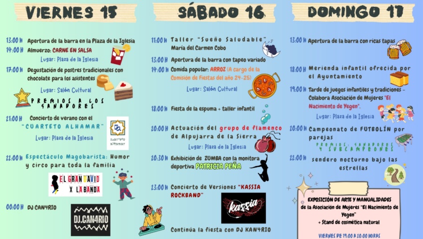 JORNADAS CULTURALES YEGEN 2025. ALPUJARRA DE LA SIERRA.