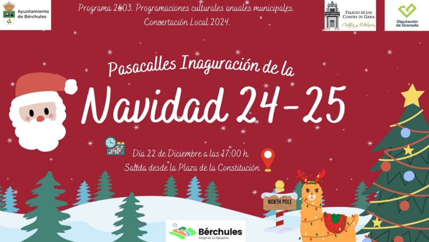 Pasacalles Inaguración de la Navidad en Bérchules