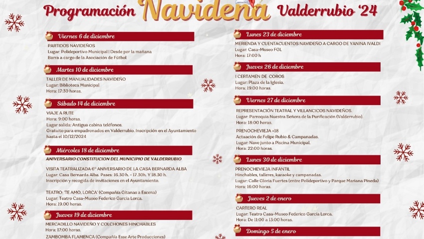 PROGRAMACIÓN NAVIDEÑA VALDERRUBIO 24