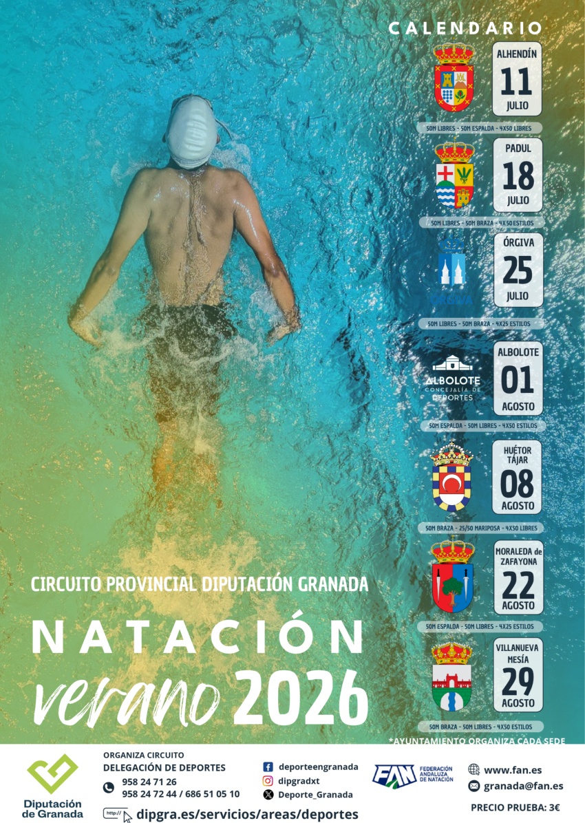 Cartel Circuito Natación verano 2026