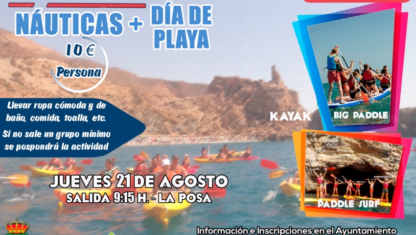 JUVENTUD 2025 PROGRAMA 2404 ACTIVIDADES NÁUTICAS Y DÍA DE PLAYA DESDE BENALÚA VILLAS.