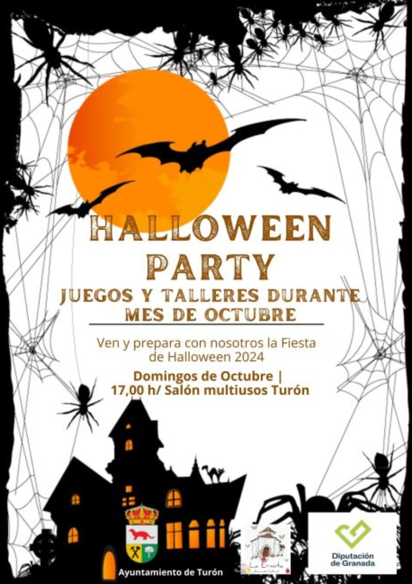 CARTEL HALLOWEEN TURON TODOS LOS DOMINGOS DE OCTUBRE