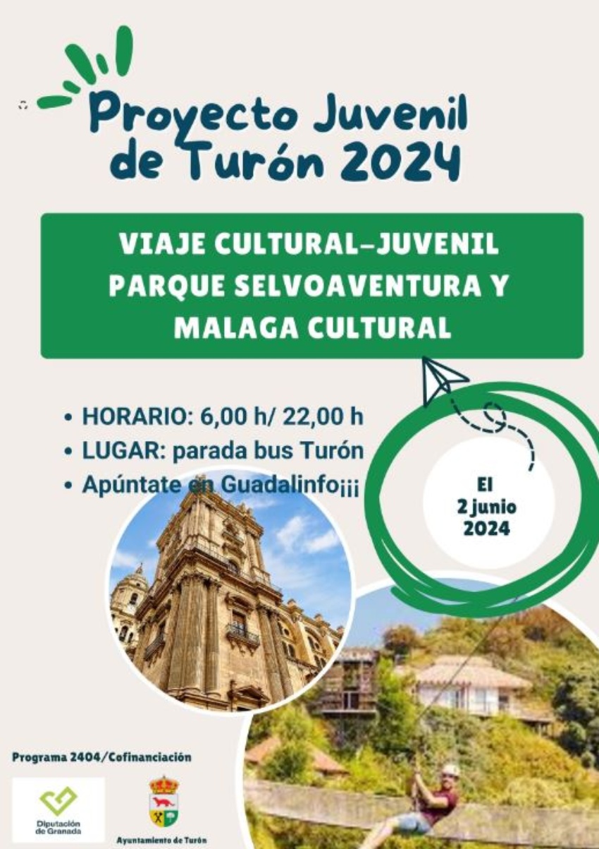 JUVENTUD 2024: VIAJE CULTURAL-JUVENIL PARQUE SELVOAVENTURA Y MALAGA CULTURAL