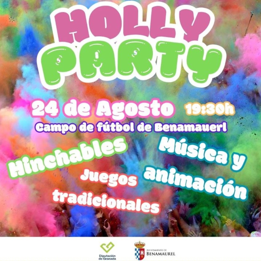 Cartel BENAMAUREL 24 de agosto HOLLY PARTY