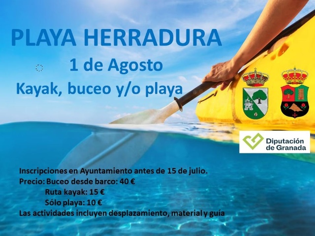 JUVENTUD 2024 VIAJE A LA PLAYA DE LA HERRADURA, CON BUCEO Y KAYAK  (BEAS DE GRANADA)