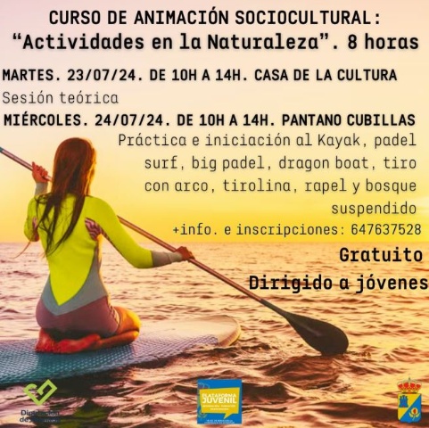 JUVENTUD 2024 PROGRAMA 2404 CURSO ANIMACIÓN SOCIO CULTURAL (VÉLEZ DE BENAUDALLA)