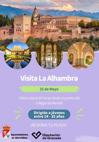 JUVENTUD 2024. PROGRAMA 2404 VISITA A LA ALHAMBRA (MORELÁBOR)