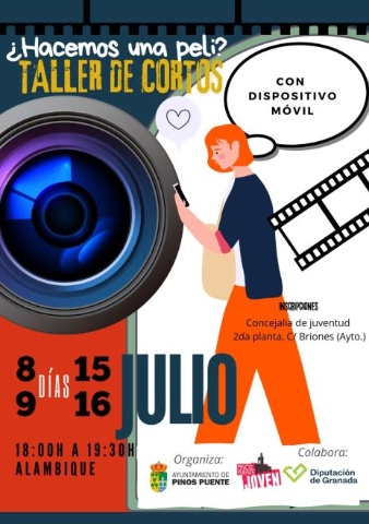 JUVENTUD 2024. PROGRAMA 2404 TALLER DE CORTOS "¿HACEMOS UNA PELI?"  (PINOS PUENTE)
