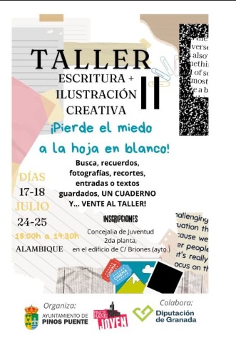 JUVENTUD 2024. PROGRAMA 2404 TALLERES DE ESCRITURA E LUSTRACION CREATIVA (PINOS PUENTE)