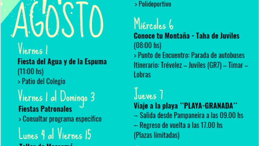 JUVENTUD 2025  Verano cultural 2025 en Pampaneira.