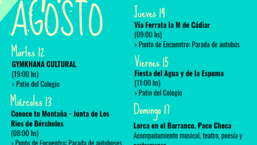 JUVENTUD 2025  VERANO CULTURAL 2025 EN PAMPANEIRA