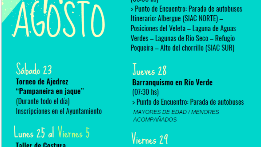 JUVENTUD 2025  VERANO CULTURAL 2025 EN PAMPANEIRA