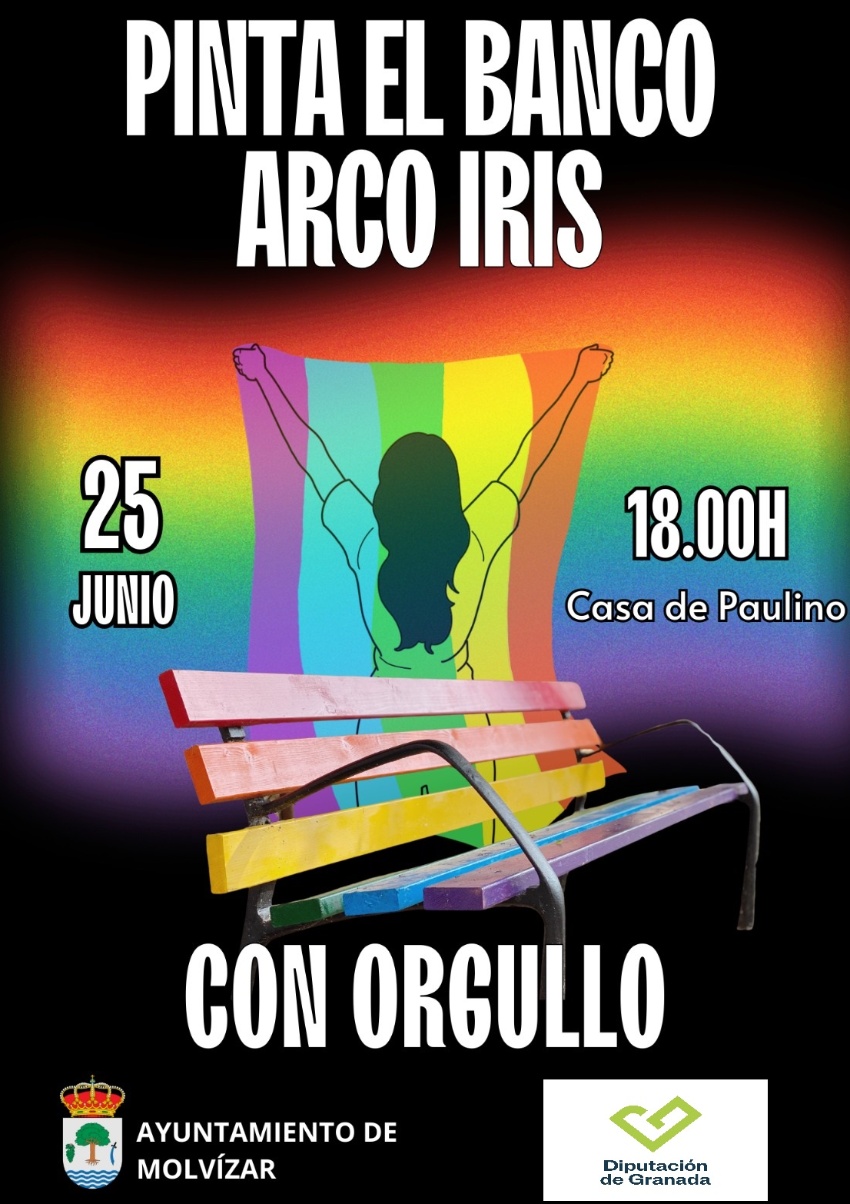 PINTA EL BANCO EN ARCO IRIS