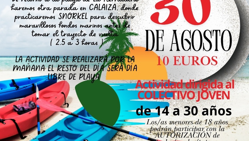 JUVENTUD 2025  RUTA EN KAYAK Y SNORKEL  (en la Herradura) DESDE PINOS PUENTE.