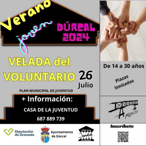 JUVENTUD 2024. PROGRAMA 2403 CURSO DE VELADA DEL VOLUNTARIADO  (DÚRCAL)