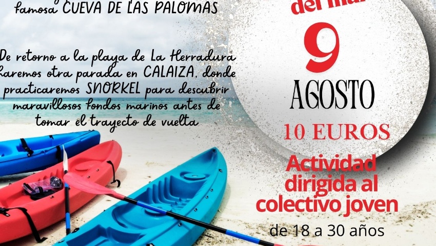 JUVENTUD 2025  PROGRAMA 2404 NUEVA RUTA EN KAYAK Y SNORKEL EN LA HERRADURA.