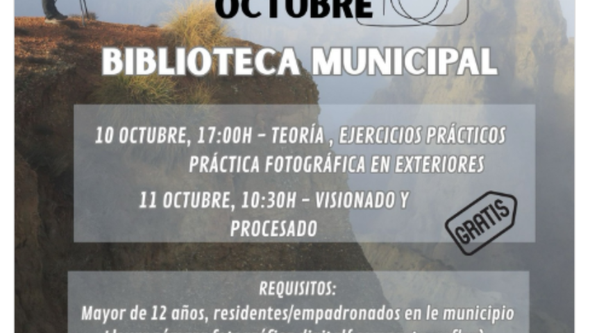 JUVENTUD 2025 Taller de fotografía digital en Purullena.