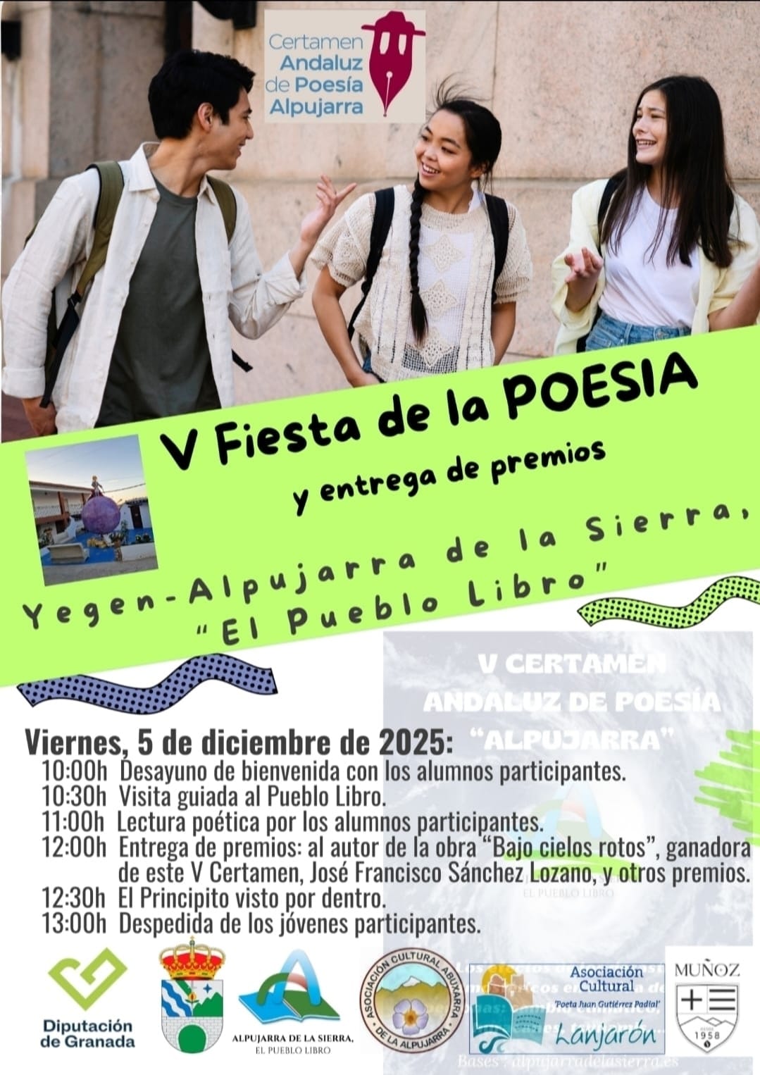 V FIESTA DE LA POESÍA. ENTREGA DE PREMIOS DEL V CERTAMEN ANDALUZ DE POESÍA "ALPUJARRA"