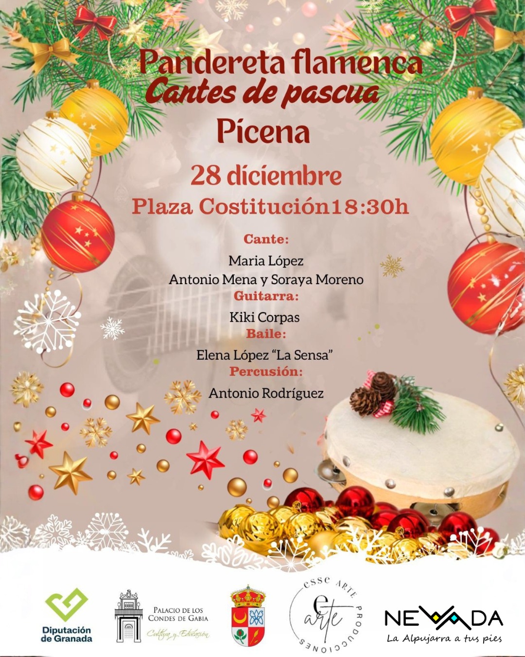 Pandereta Flamenca Canes de Pacua