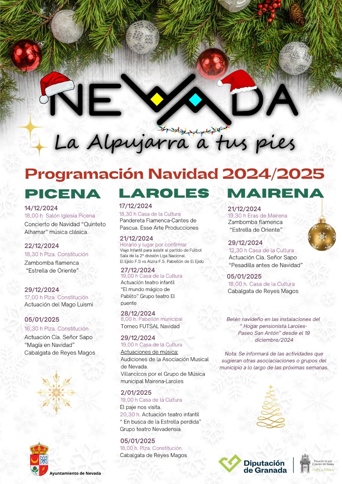 PROGRAMACION NAVIDAD MUNICIPIO DE NEVADA