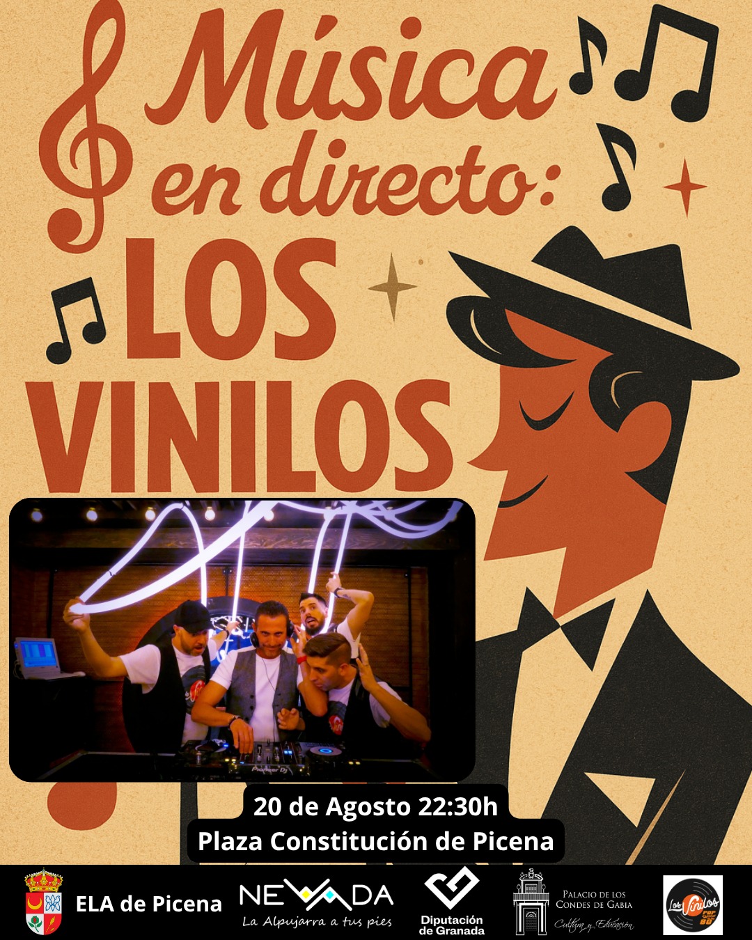 Actuación artes musicales "Los Vinilos", 20 agosto 2025