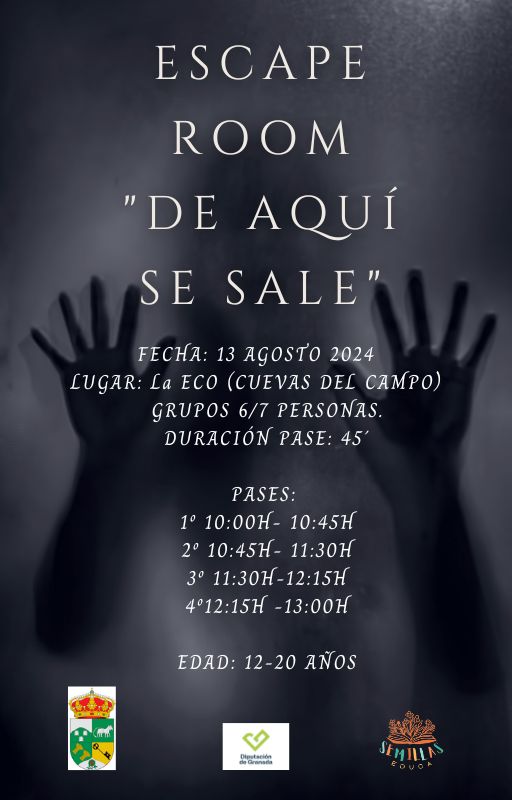 IGUALDAD 2024 De aquí se sale: Escape Room para la prevención de la violencia de género (Cuevas del Campo)